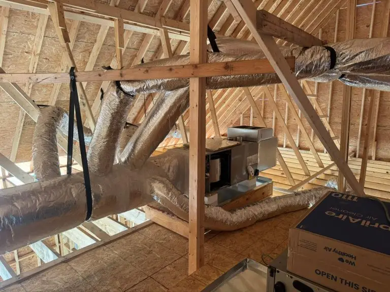 New ductwork and air handler in an attic